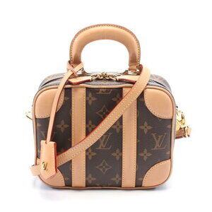 Louis Vuitton Valisette handbag canvas leather Monogram brown